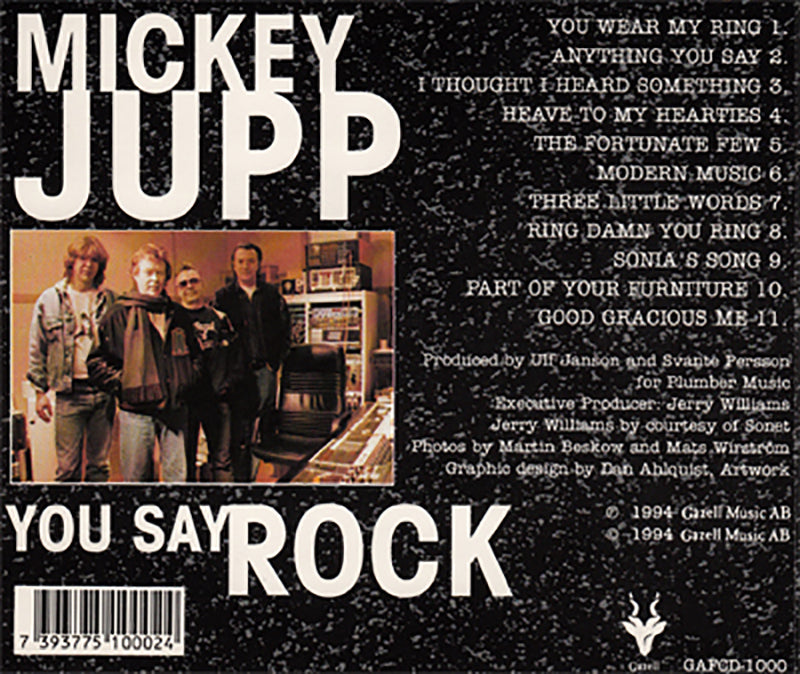 MICKEY JUPP "You Say Rock"
